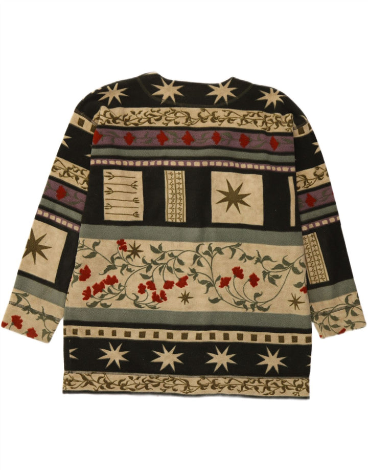 Suéter feminino de lã grande Etirel UK 14 médio multicolorido Fair Isle
