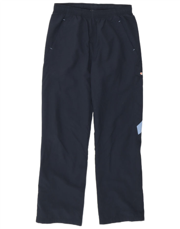 Calça de treino masculina Champion grande poliéster colorblock azul marinho