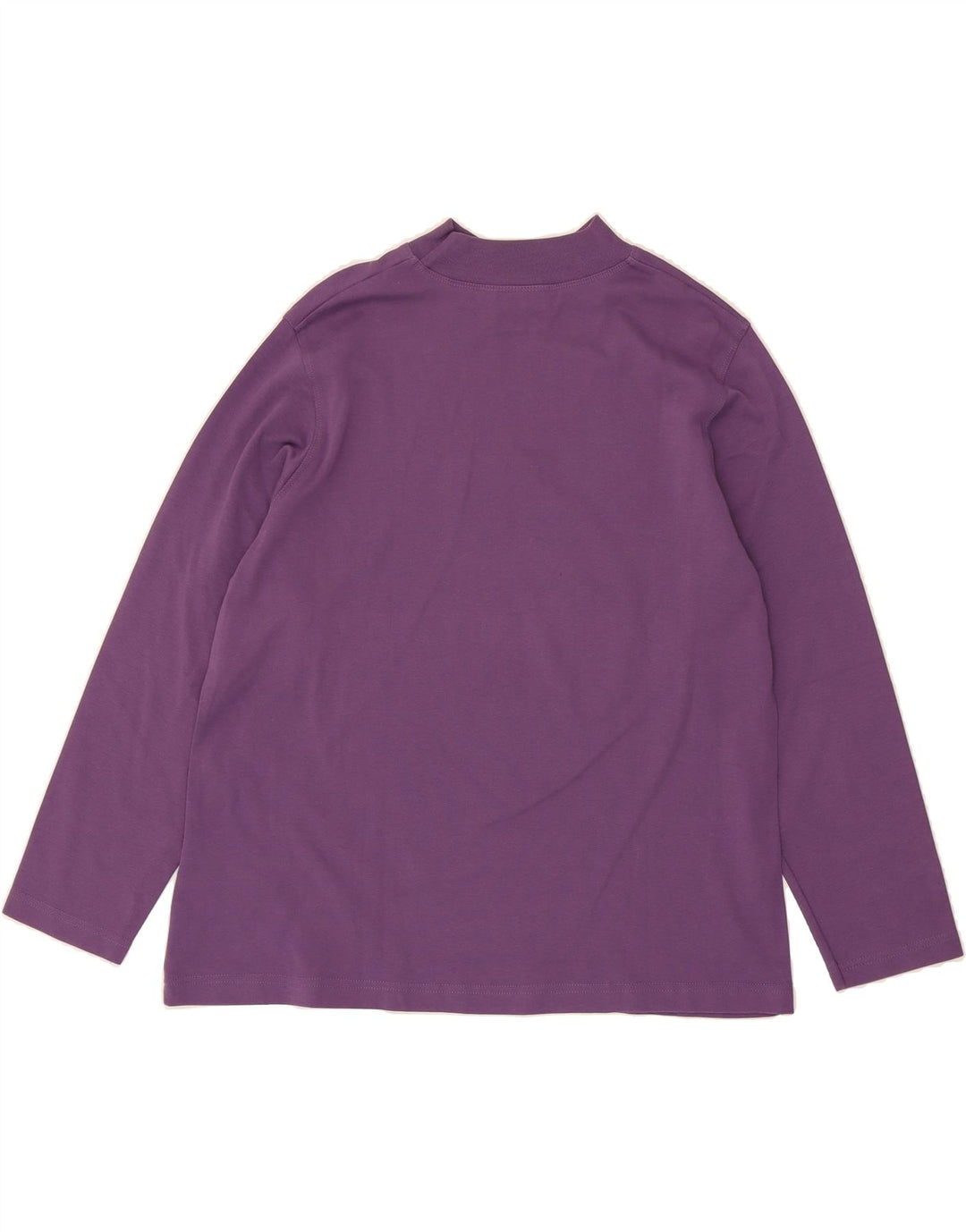 VINTAGE Womens Top Long Sleeve EU 46 XL Purple Floral Cotton Vintage Vintage and Second-Hand Vintage from Messina Hembry 