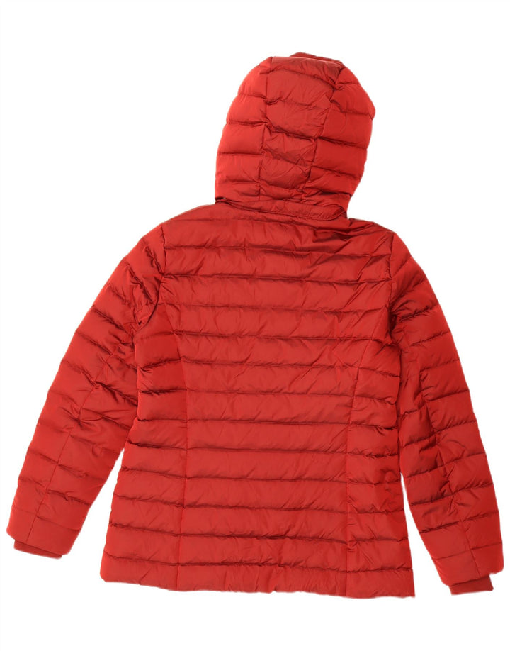 Jaqueta acolchoada com capuz feminina Sisley UK 12 médio vermelho