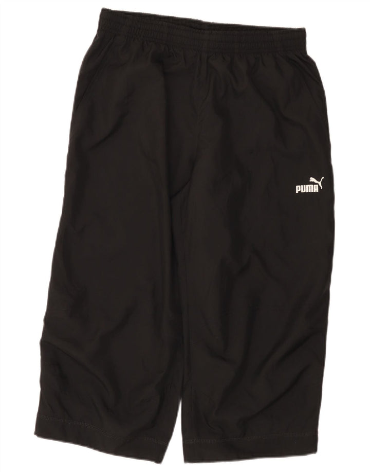Calça de treino masculina Puma Graphic Capri médio preto poliéster