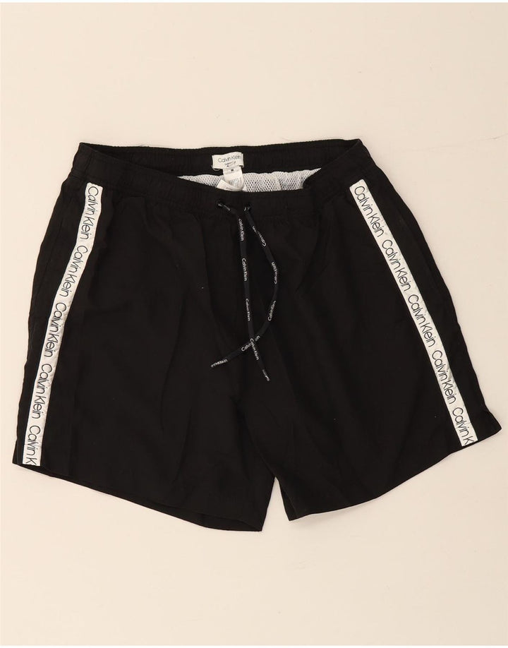CALVIN KLEIN Calção de banho masculino gráfico XL preto colorblock poliéster