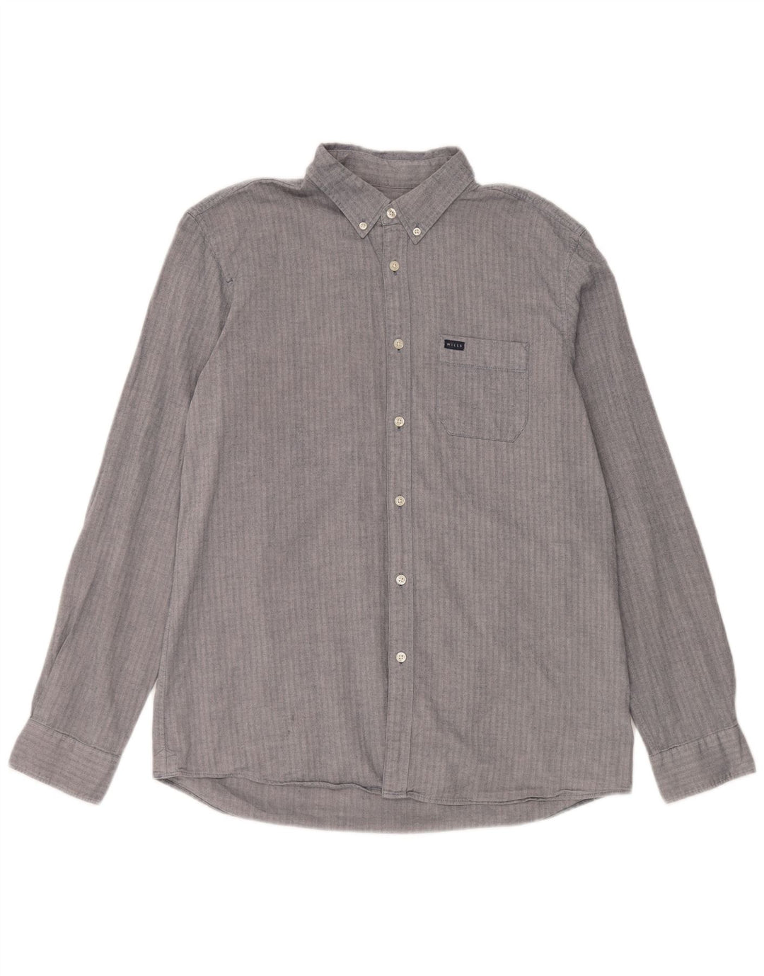 Camisa masculina clássica de ajuste Jack Wills grande algodão espinha de peixe azul