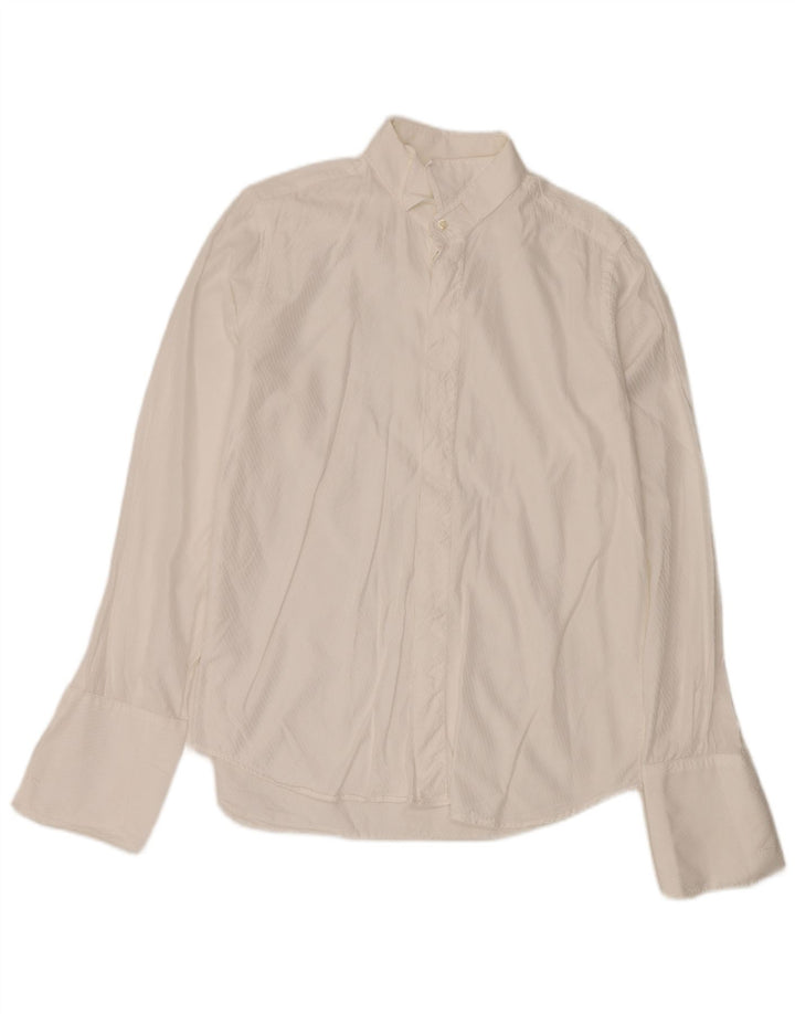 Camisa masculina Roccobarocco pequena branca