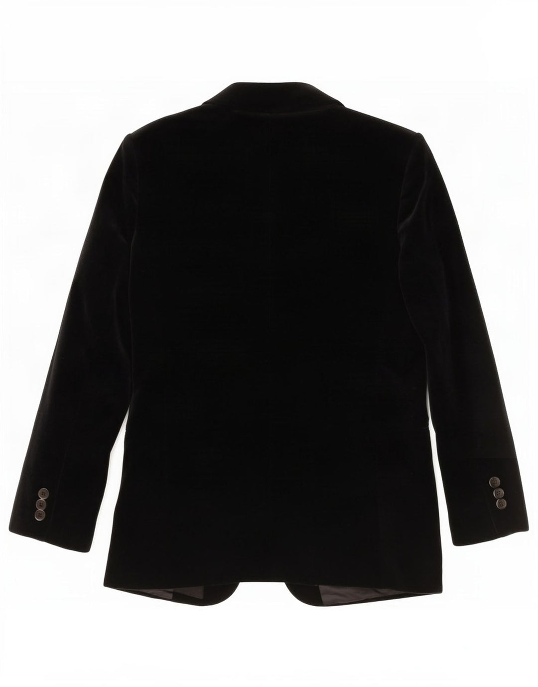 Jaqueta blazer feminina vintage de veludo com 3 botões Reino Unido 14 médio preto