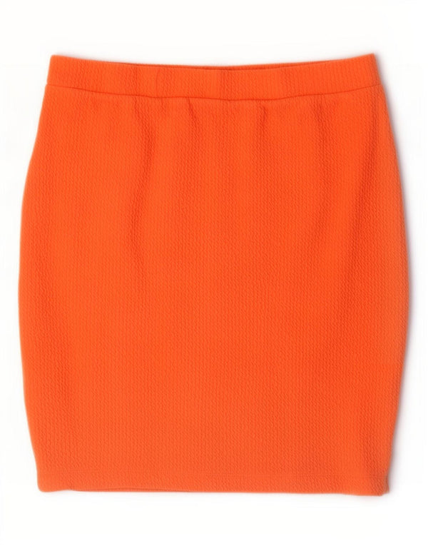 Mini saia feminina Calvin Klein grande W32 poliéster laranja
