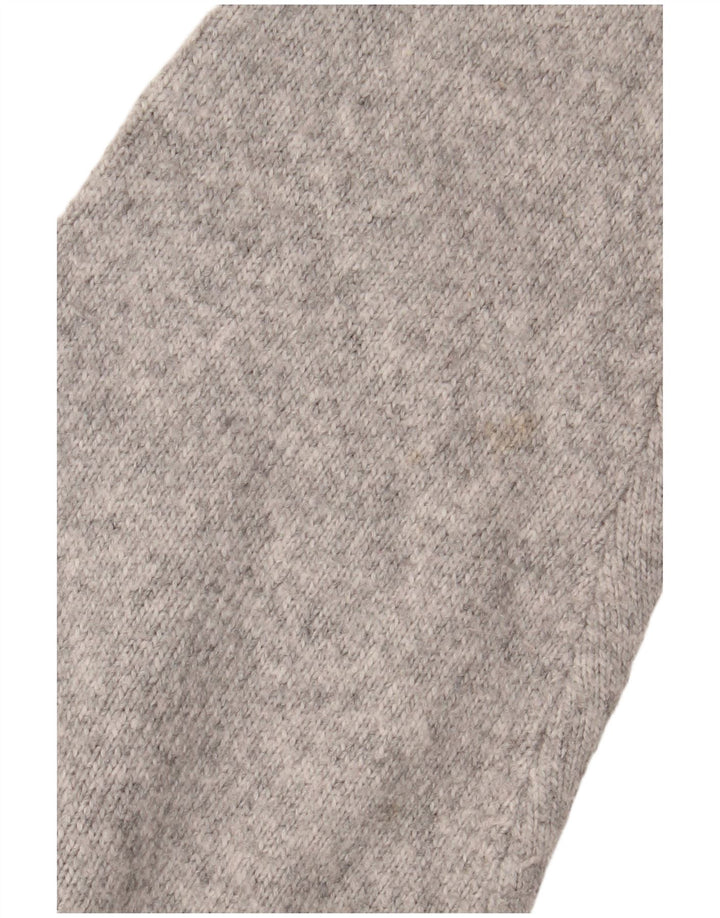 Zara Suéter feminino oversized com decote em V Reino Unido 10 pequeno cinza manchado