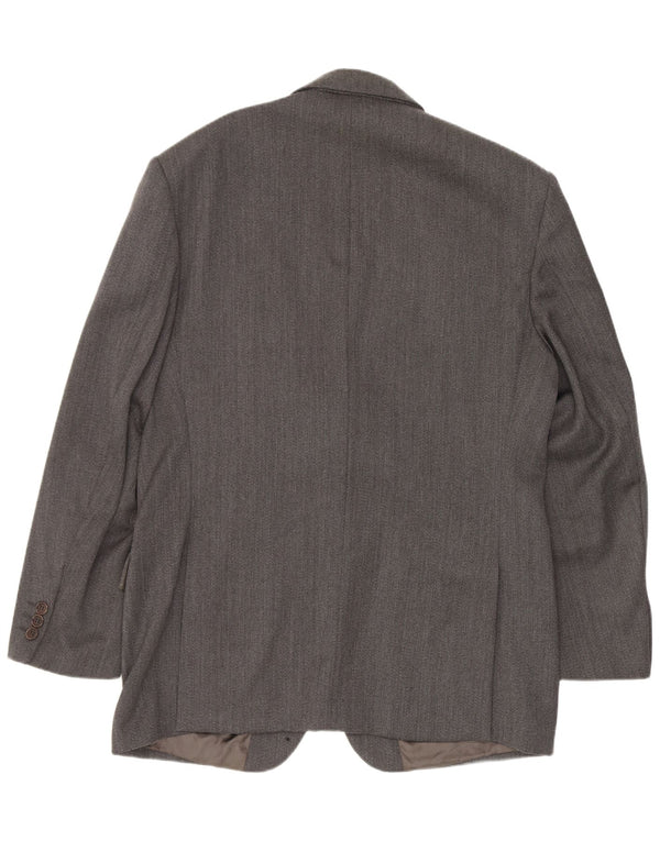 Jaqueta Blazer Masculina Ferre com 3 Botões IT 50 Lã Virgem Cinza Grande