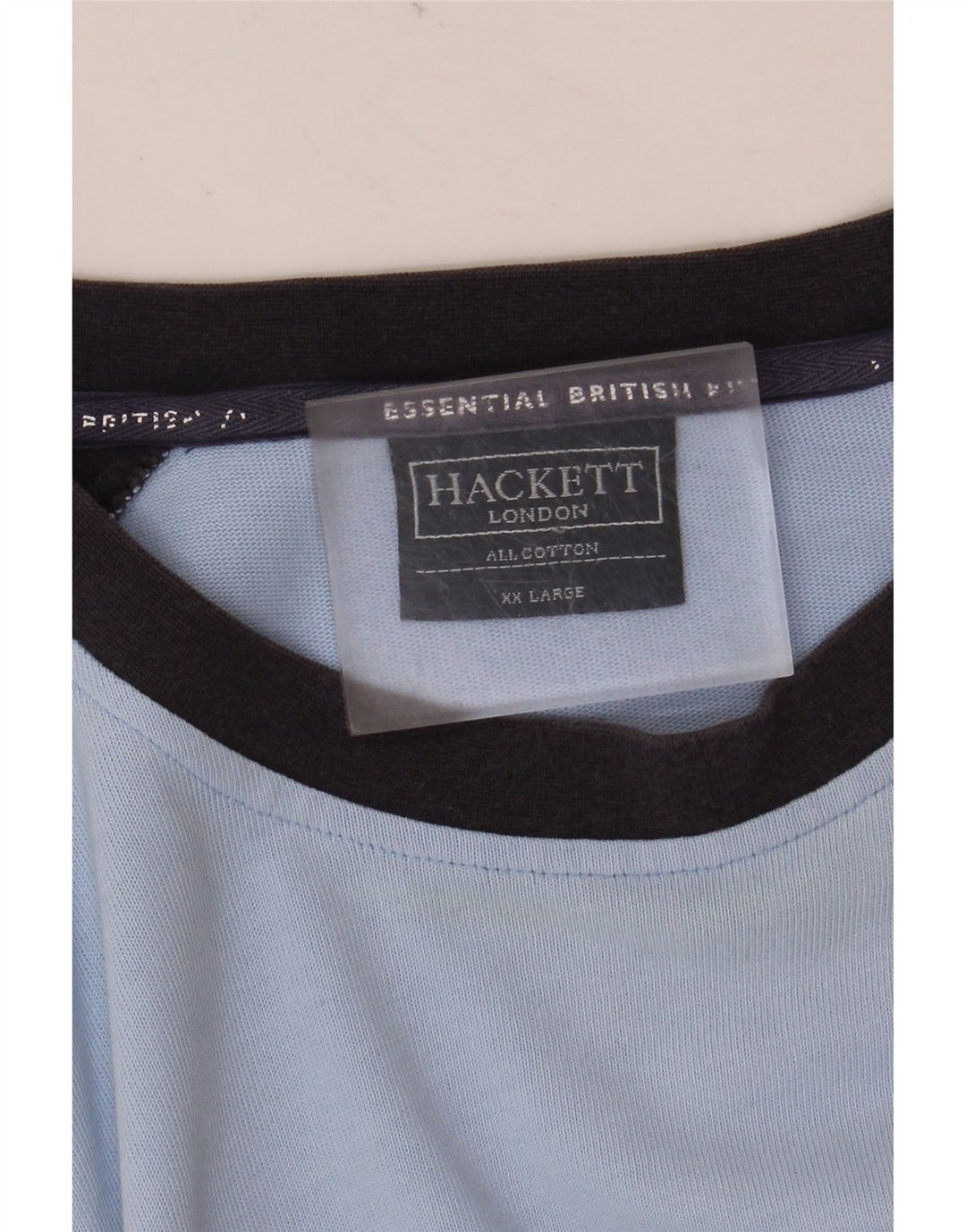 Hackett Camiseta masculina gráfica manga comprida 2XL algodão colorblock azul