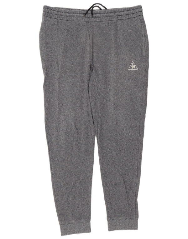 Le Coq Sportif Calça de treino masculina Joggers XL cinza manchado de algodão