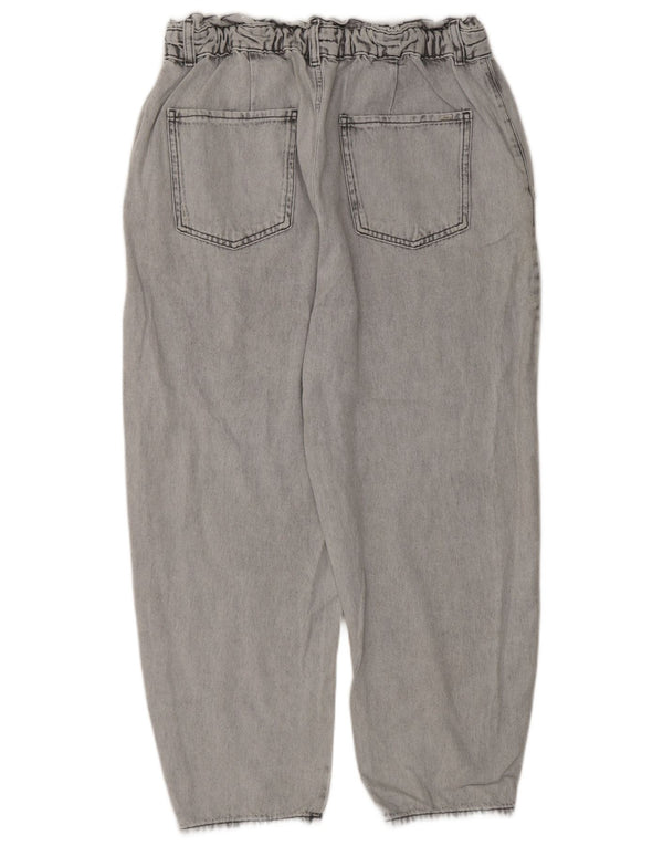 Calça jeans feminina Zara com corte solto e cintura alta EU 44 XL W34 L25 cinza