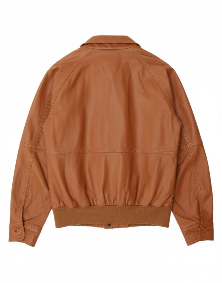 Jaqueta de couro masculina VINTAGE IT 50 grande marrom