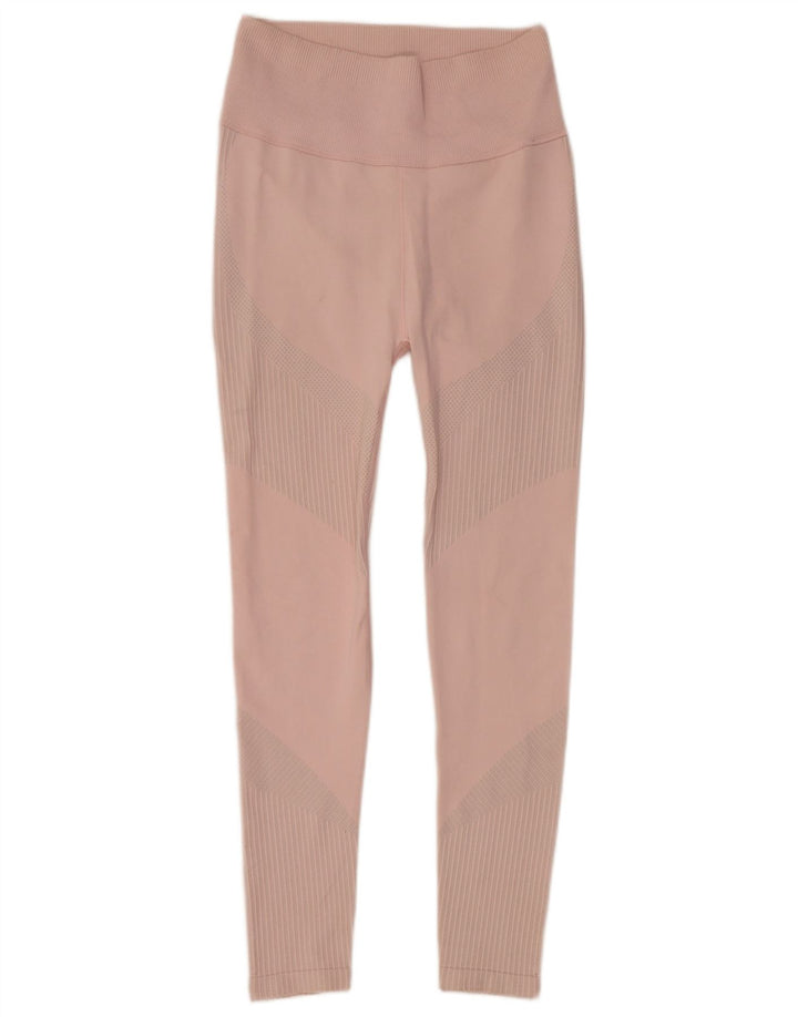 PUMA Womens Graphic Leggings UK 10 Small  Pink