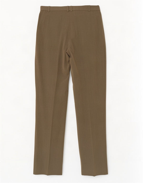 Calça feminina reta casual Marks & Spencer Reino Unido 10 pequena W28 L29 cáqui