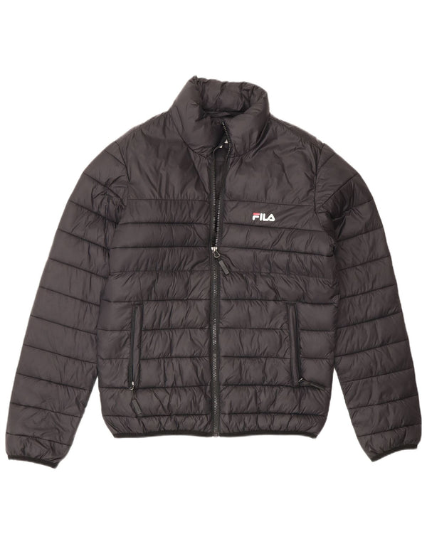Jaqueta acolchoada masculina Fila UK 34 XS poliamida preta