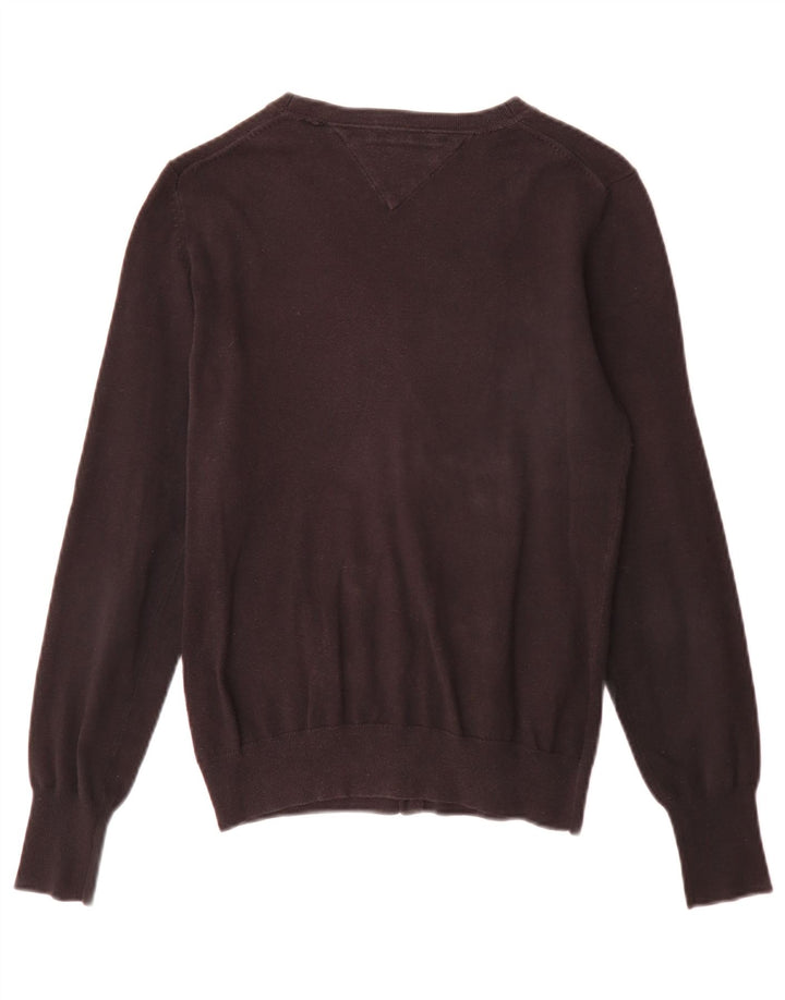 Suéter cardigã feminino Tommy Hilfiger médio preto algodão clássico
