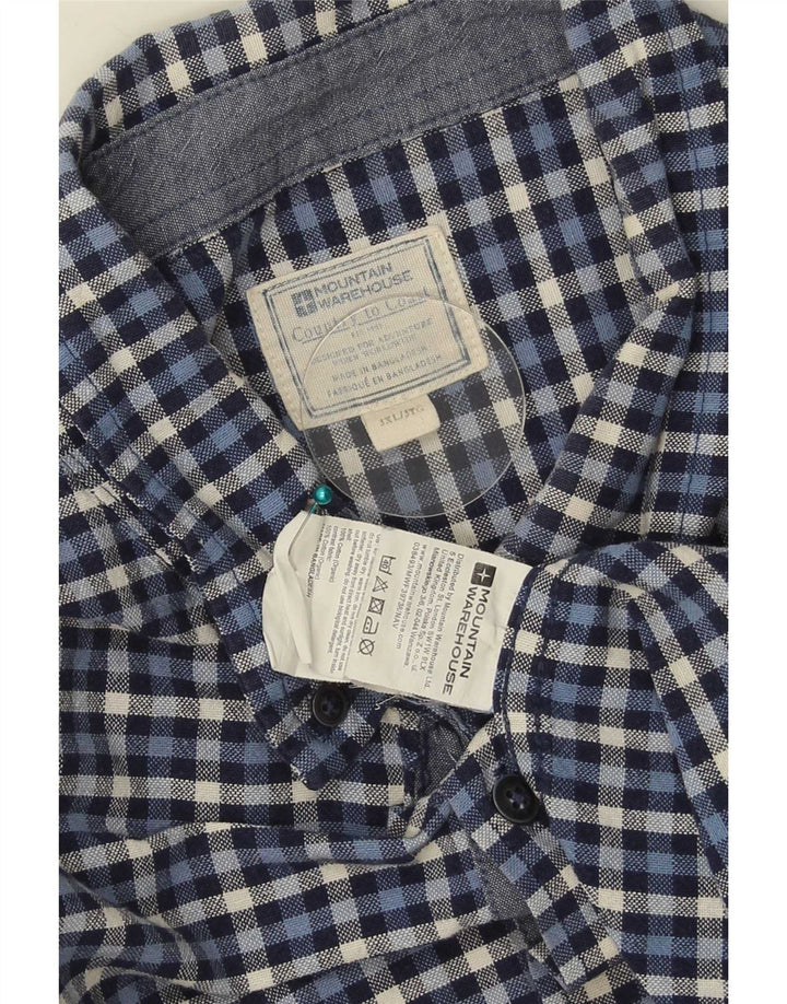 Camisa masculina de flanela Mountain Warehouse 3XL algodão guingão azul marinho