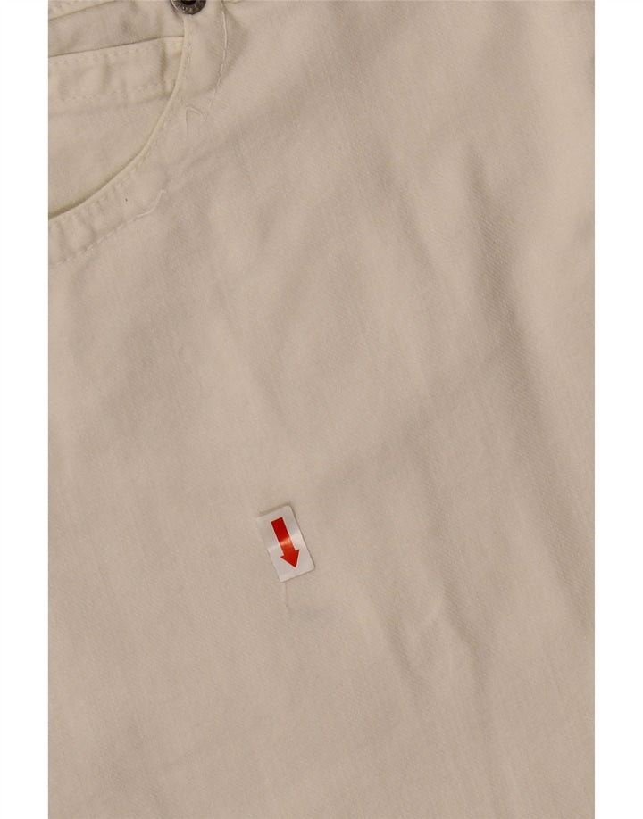 Mini saia jeans feminina Guess média W32 branca