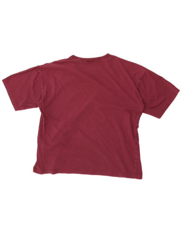 Champion Mens T-Shirt Top Medium Burgundy