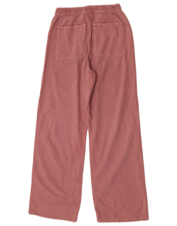 Calça Chino Zara Girls Wide Leg 13-14 Anos W26 L28 Algodão Rosa