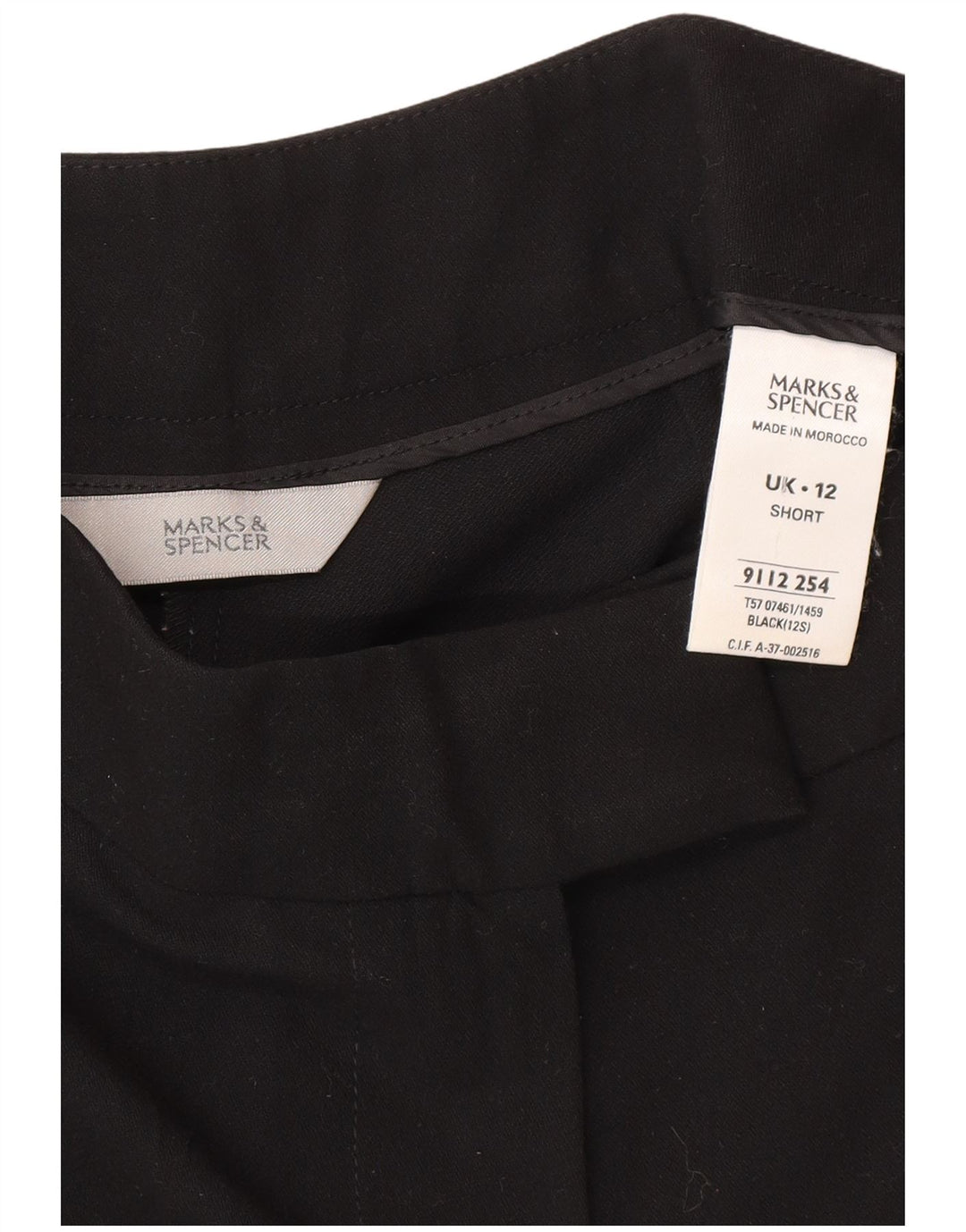 Calça casual feminina Marks & Spencer Bootcut Reino Unido 12 médio W30 L29 preta