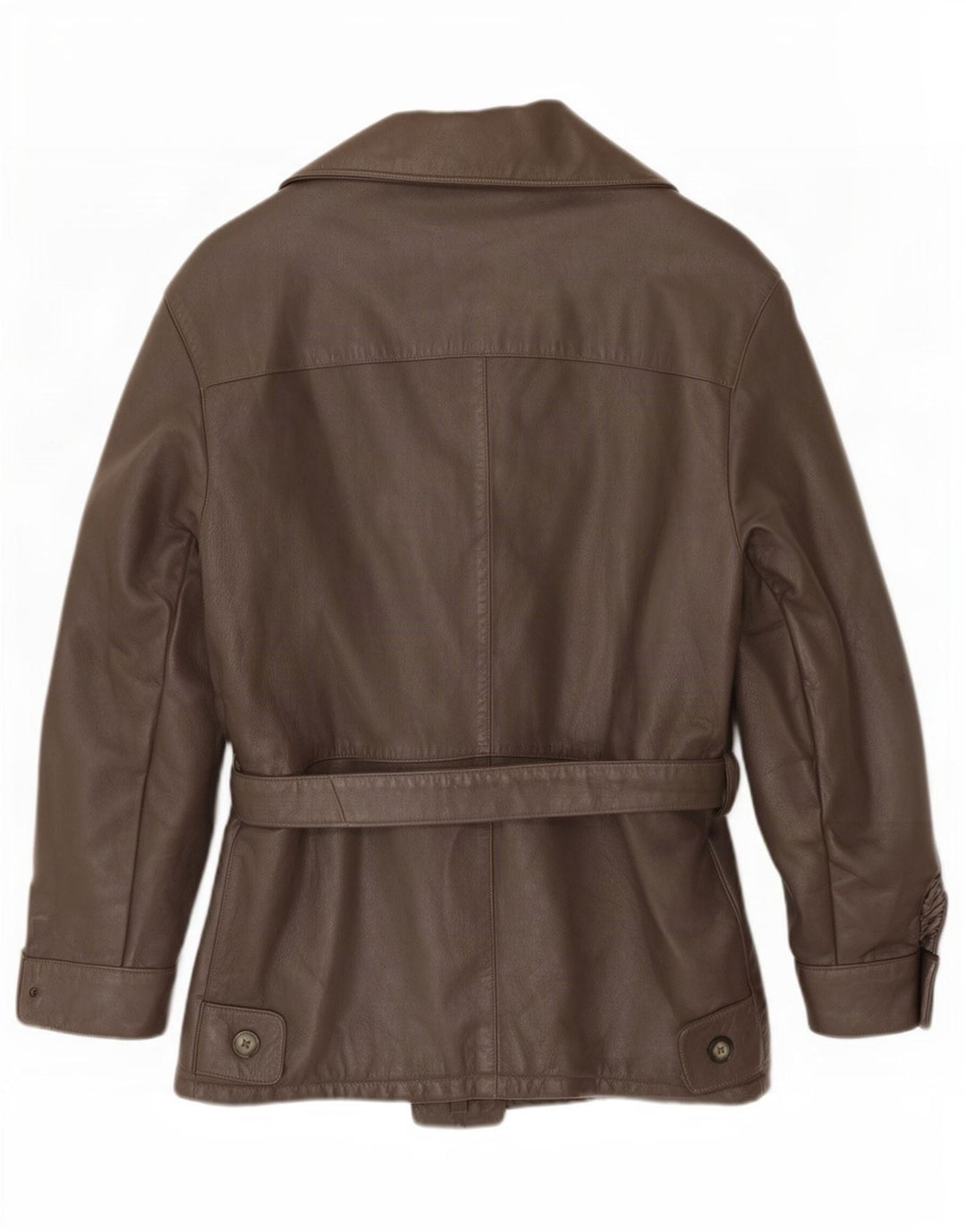 Jaqueta de couro masculina vintage IT 48 cinza médio