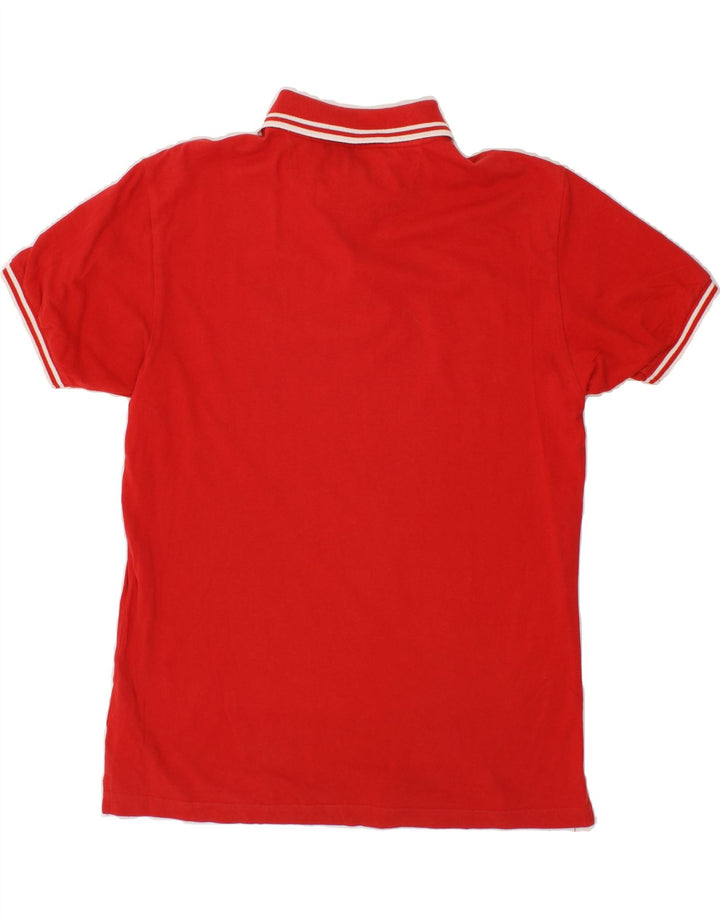 ASICS Mens Polo Shirt Large Red Cotton Vintage Asics and Second-Hand Asics from Messina Hembry 