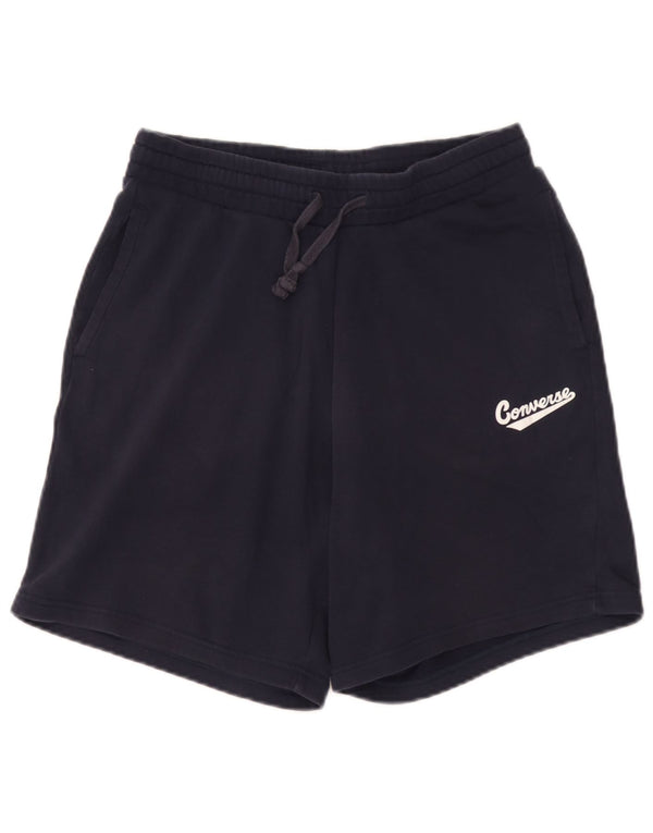 Converse Mens Sport Shorts Pequeno Algodão Azul Marinho