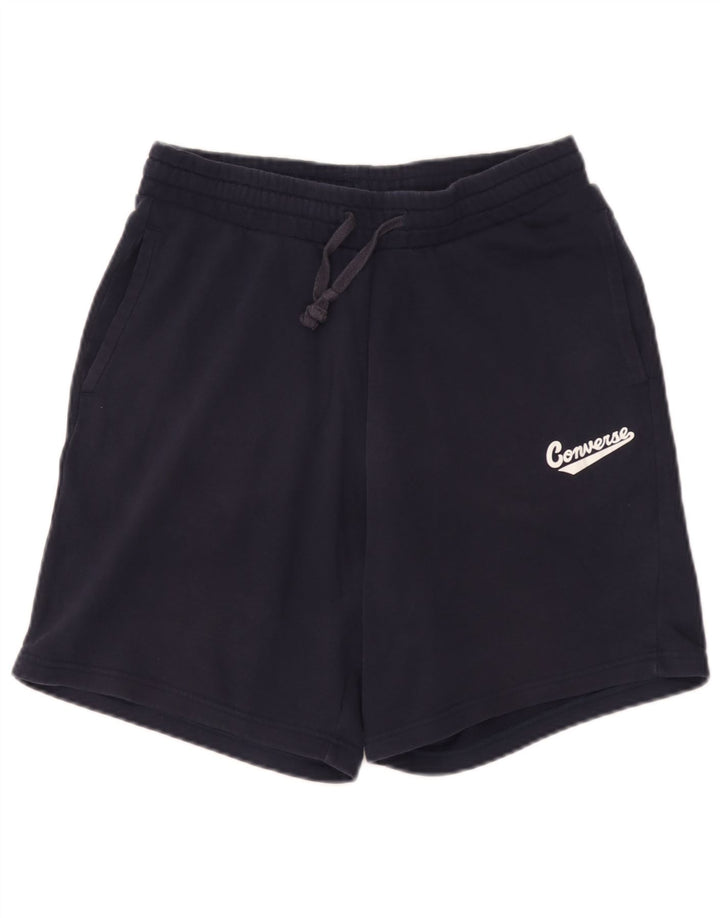 Converse Mens Sport Shorts Pequeno Algodão Azul Marinho