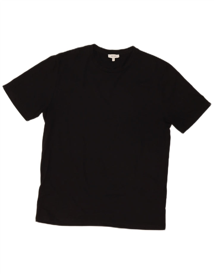 Camiseta masculina Reiss Top grande poliéster preto
