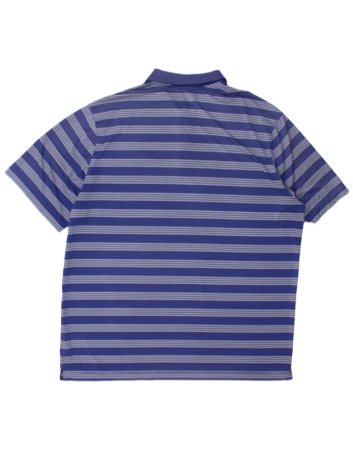 Camiseta Polo Masculina Nike 2XL Azul Marinho Listrada Poliéster