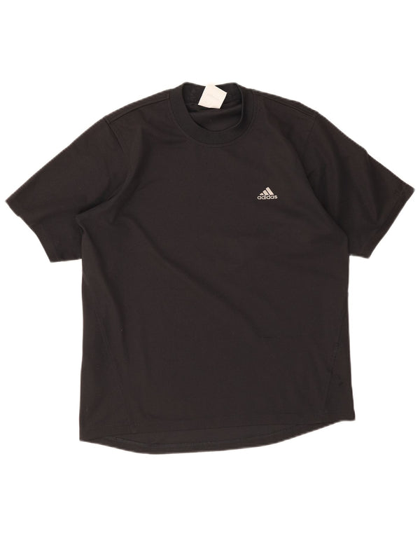 Adidas Mens T-Shirt Top UK 36/38 Pequeno Poliéster Preto