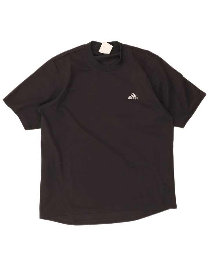 Adidas Mens T-Shirt Top UK 36/38 Pequeno Poliéster Preto