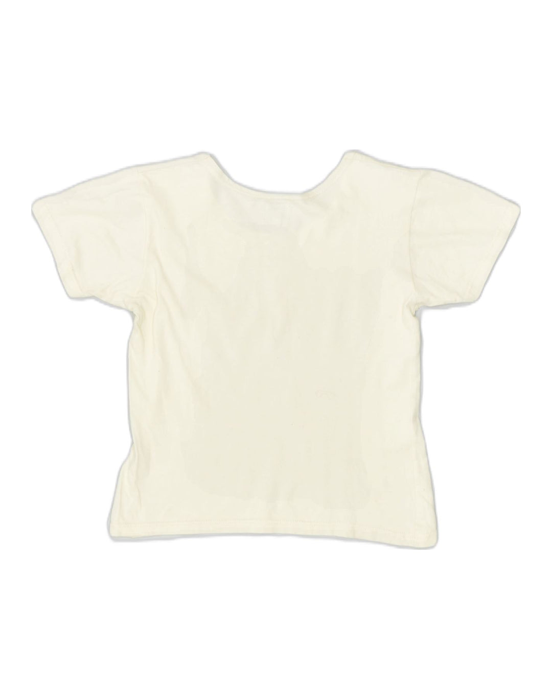 CALVIN KLEIN Womens Graphic T-Shirt Top UK 12 Medium Off White | Vintage | Thrift | Second-Hand | Used Clothing | Messina Hembry 