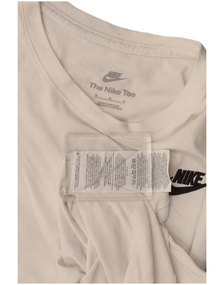 Nike Mens Camiseta Top Médio Algodão Branco