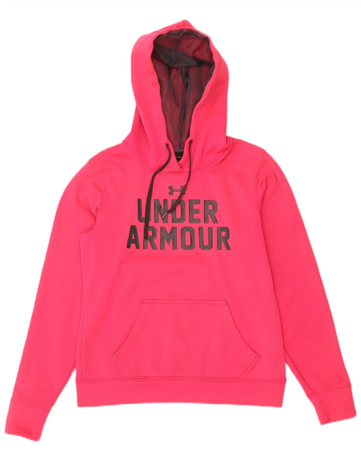 Under Armour feminino gráfico moletom com capuz Reino Unido 10 pequeno poliéster rosa