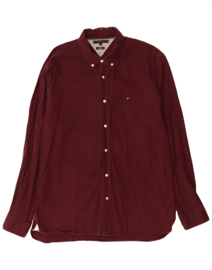 Camisa masculina TOMMY HILFIGER Regular Fit XL algodão marrom