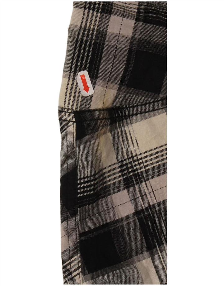 Wrangler Camisa masculina de flanela com ajuste regular verificado pequeno algodão xadrez preto