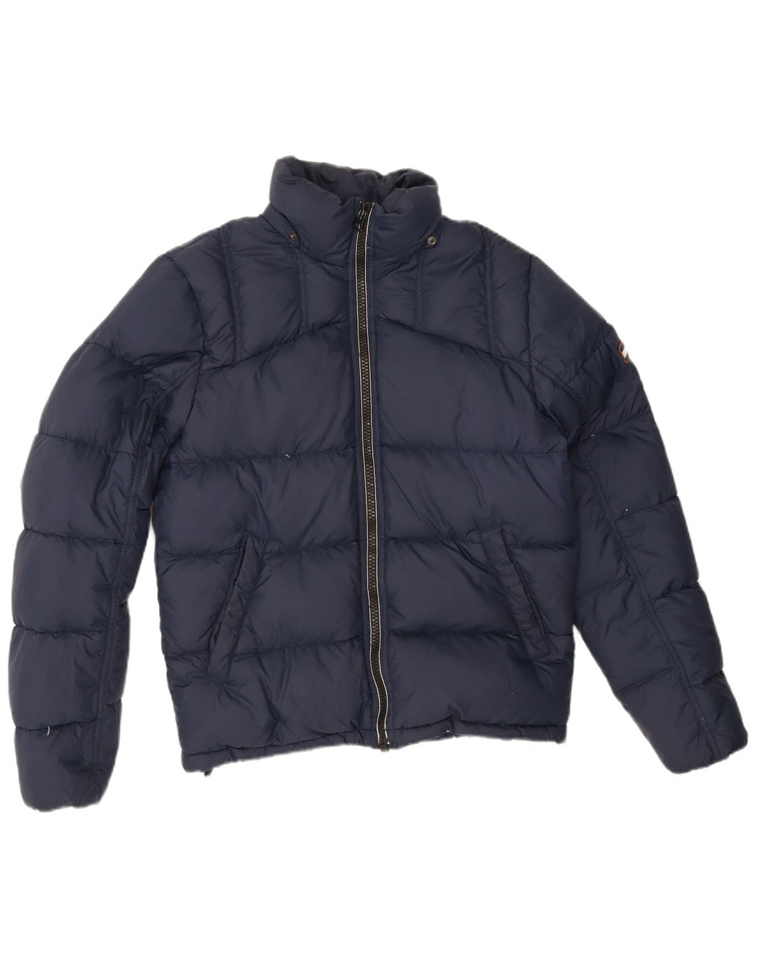 Jaqueta acolchoada masculina Tommy Hilfiger UK 36 poliéster azul marinho pequeno