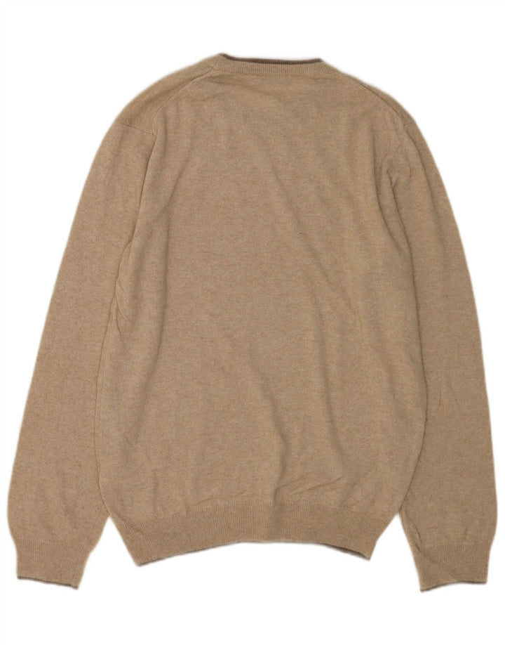 Suéter masculino North Sails com gola redonda e poliamida bege médio