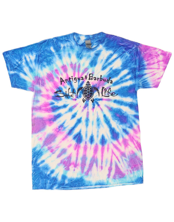 Gildan Camiseta masculina gráfica Antígua e Barbuda Top médio multicolorido