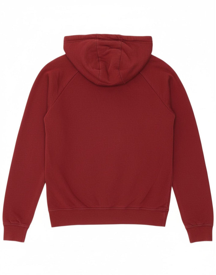 NIKE Mens Graphic Hoodie Jumper XS Borgonha Algodão