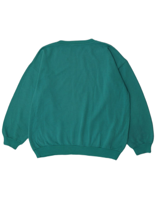 Suéter masculino vintage grande turquesa