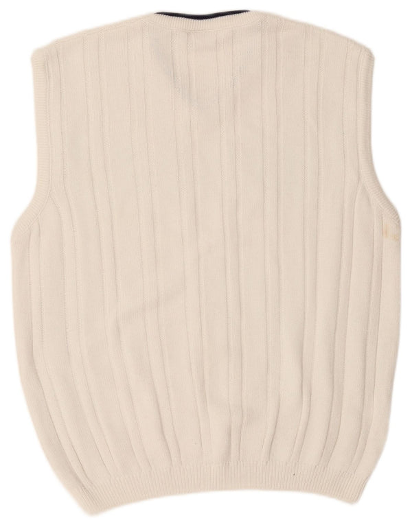 Lacoste Mens Vest Tank Top Tamanho 6 XL Algodão Branco