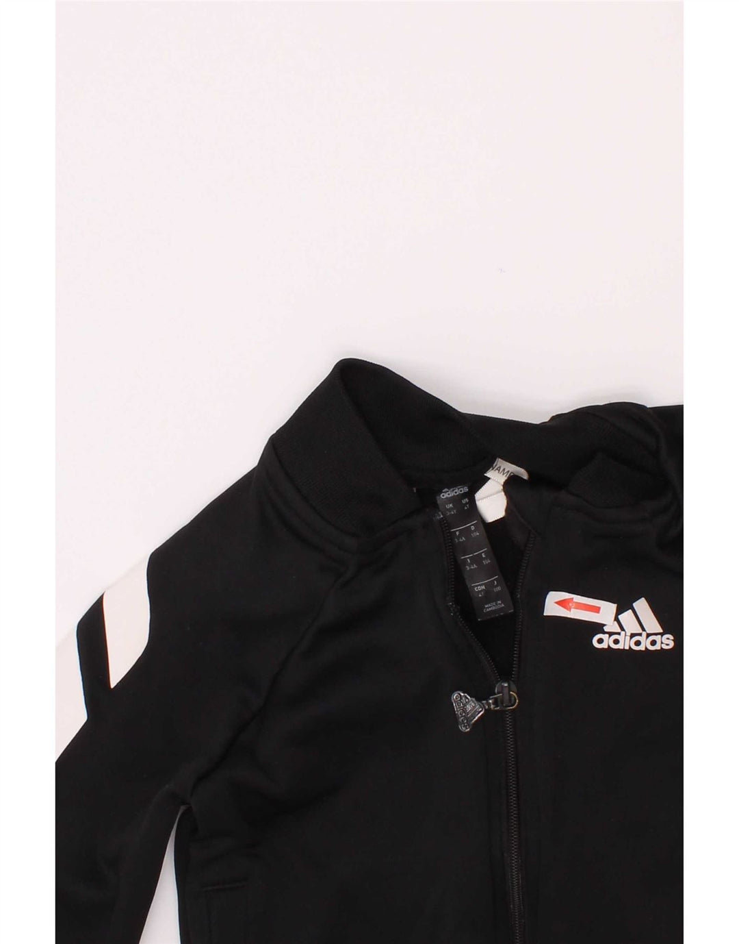 Jaqueta Adidas Meninos Treino Top 3-4 Anos Preto Colorblock Poliéster
