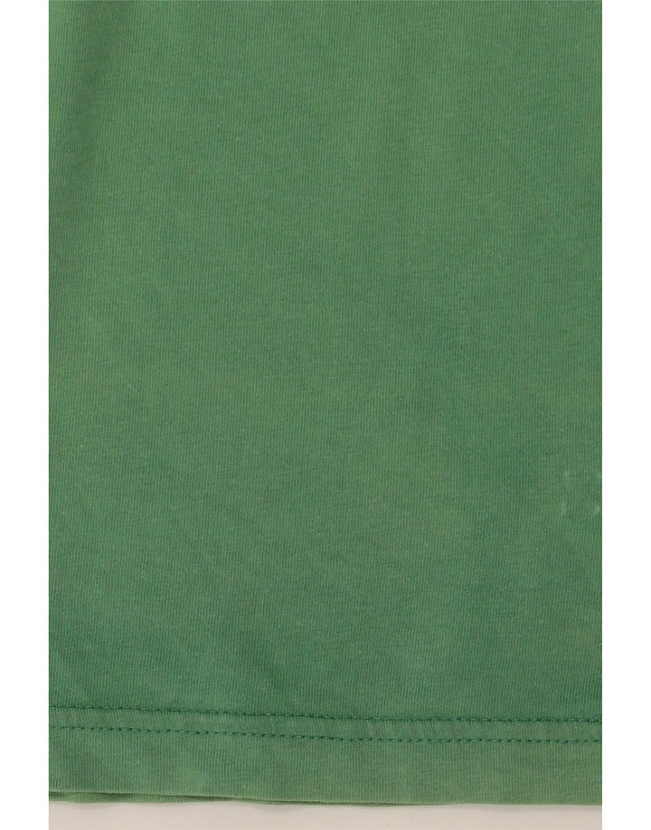 ADIDAS Mens Camiseta Top Médio Algodão Verde