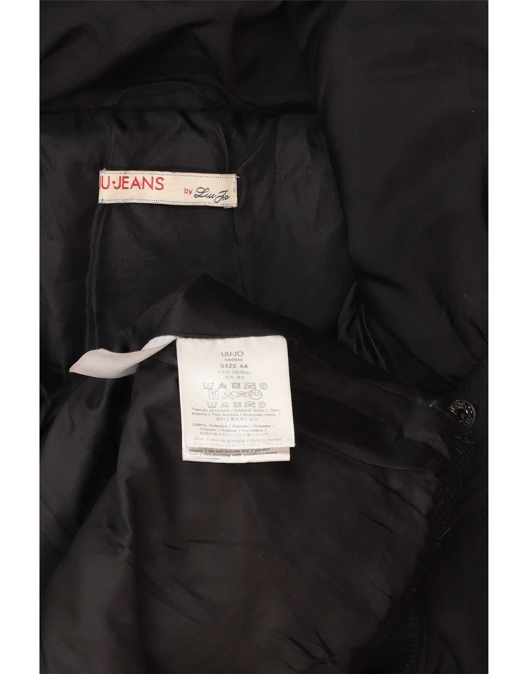 Casaco acolchoado feminino Liu Jo IT 44 poliéster preto médio