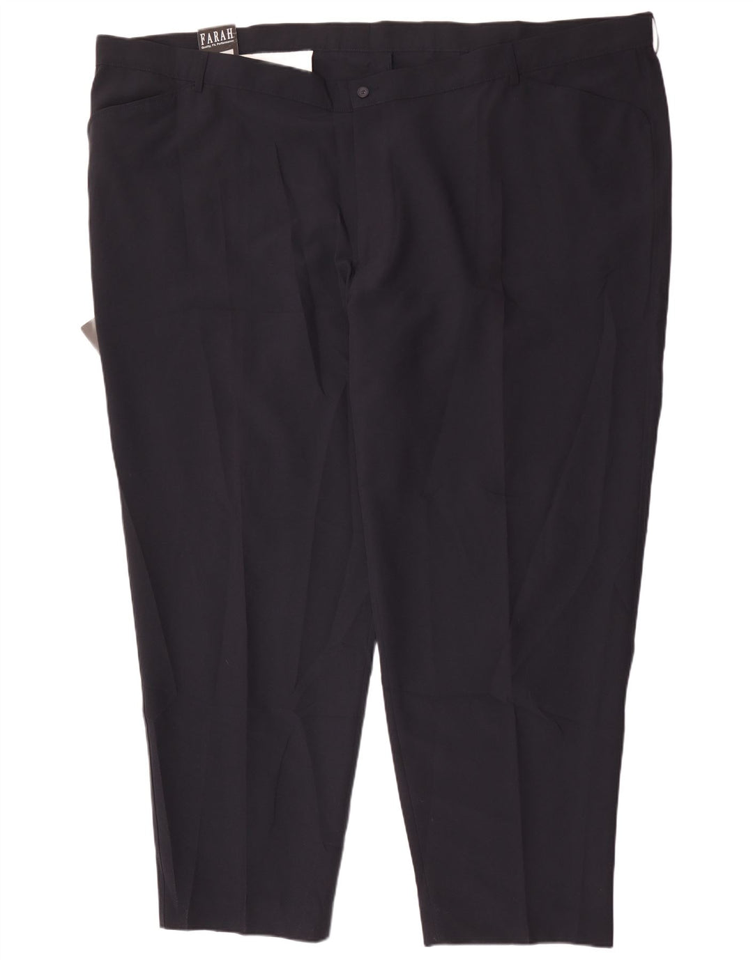 Calça casual reta masculina Farah W60 L33 poliéster azul marinho