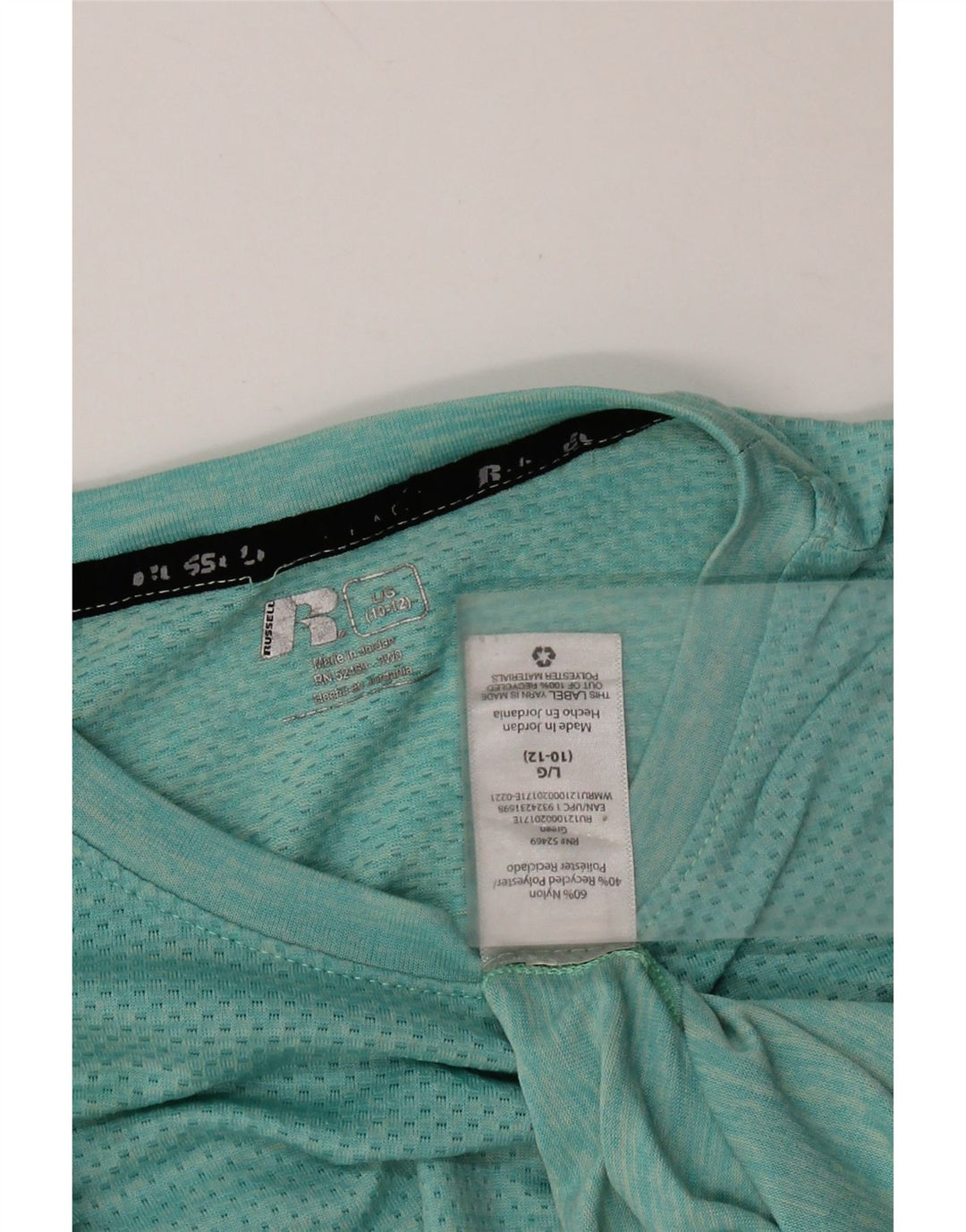 RUSSELL ATLÉTICO Meninos Dri-Power Camiseta Top 10-11 Anos Grande Turquesa