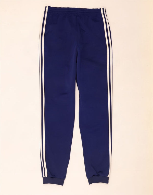 Calças de treino masculinas Adidas Joggers UK 38/40 poliéster azul médio